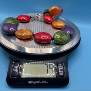 SIGNED ZAHARA LUCITE RAINBOW CHOKER NECKLACE – Rare One-of-a-Kind! 🌈